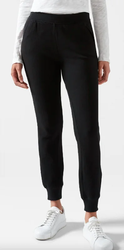 French Terry Sweatpants In Black