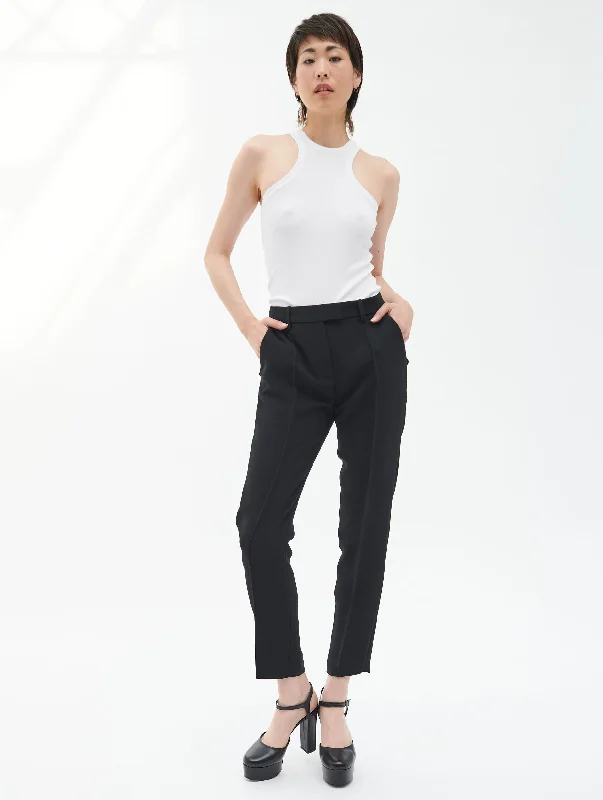 Black crepe Roxy trousers