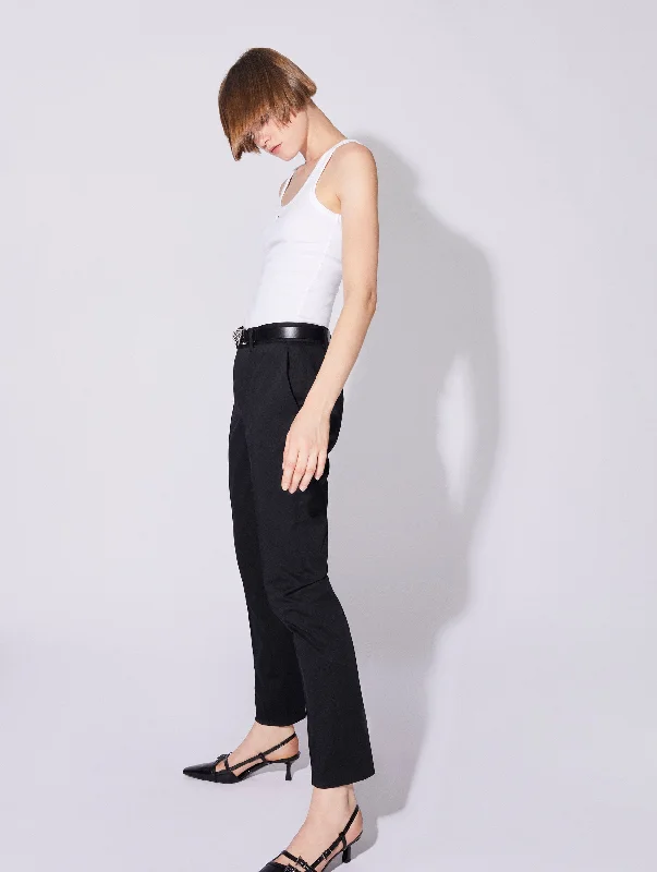 Roxy trousers in black stretch cotton