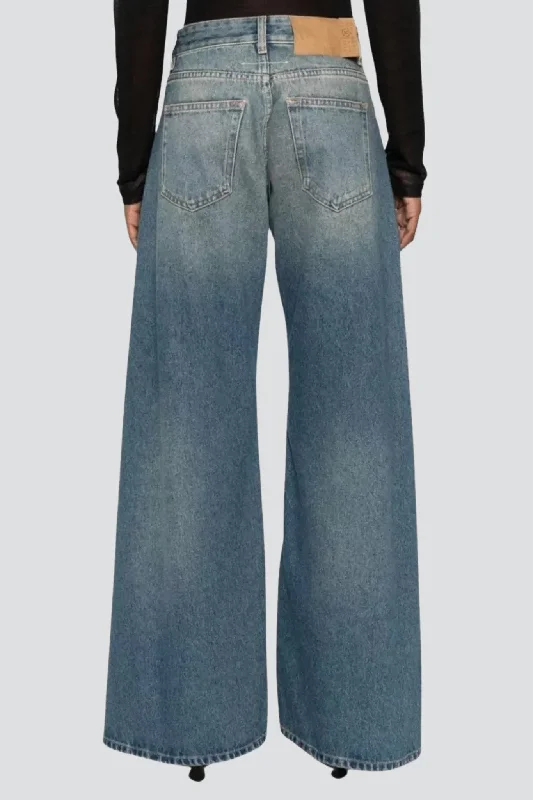 Blue Denim Oversized Jeans