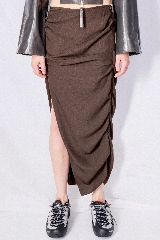 Brown Wave Skirt