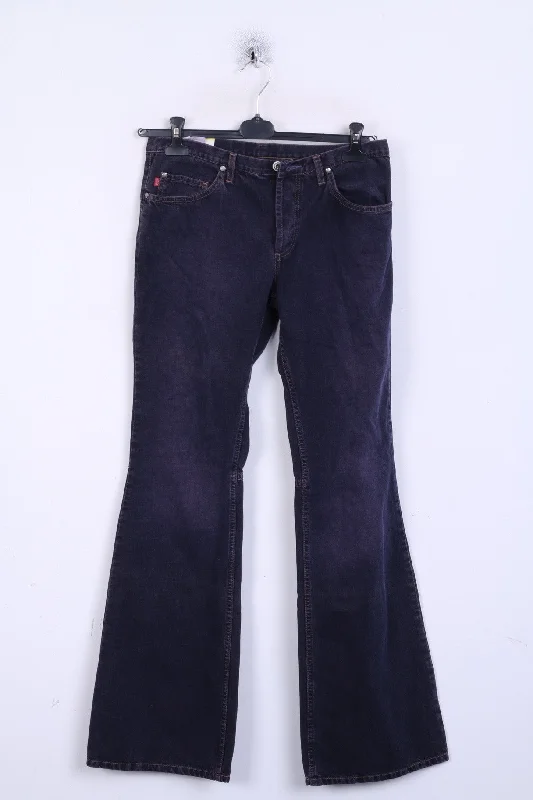 New MUSTANG Jeans Womens W31 L36 Jeans Trousers Bootcut Plum Cotton