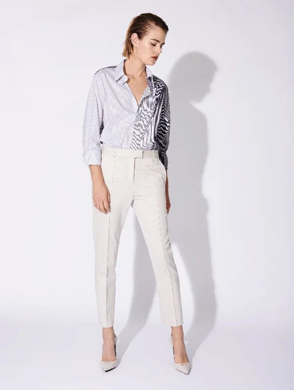 Cream gabardine Roxy suit trousers