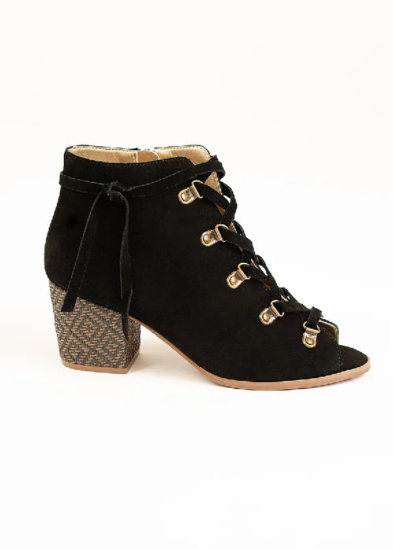 Gemi Boot in Black Suede