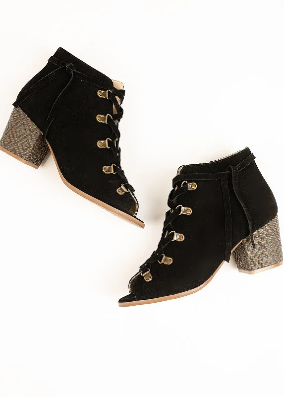 Gemi Boot in Black Suede