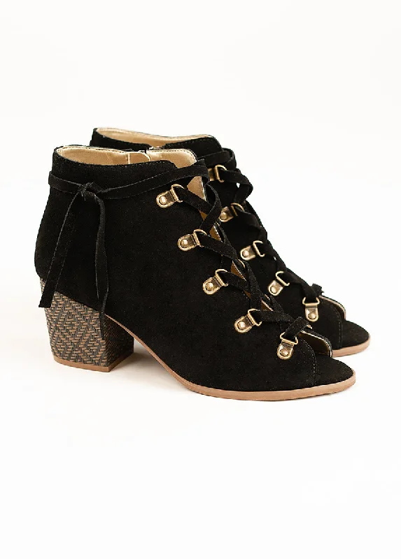 Gemi Boot in Black Suede