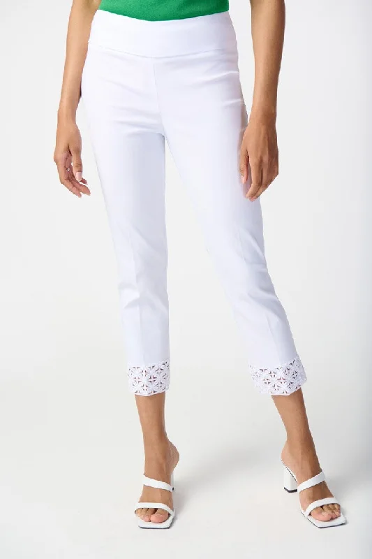 Joseph Ribkoff White Millennium Crop Pull-on Pants