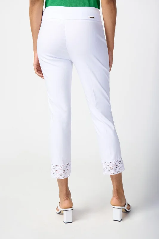 Joseph Ribkoff White Millennium Crop Pull-on Pants