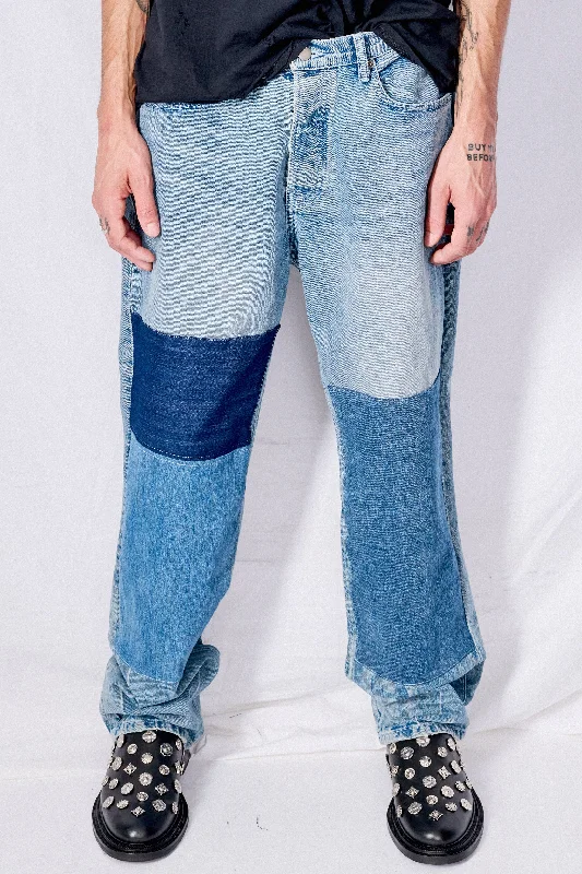 Light Wash Denim Patch Jean