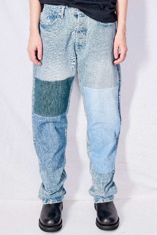 Light Wash Denim Patch Jean