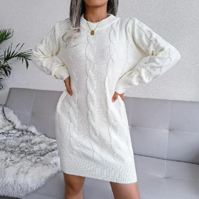 MJ Bradyn Twist Knitted Sweater Dress