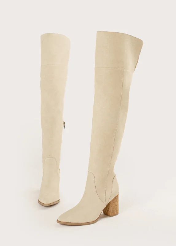 Nyra Slouch Boot in Ivory