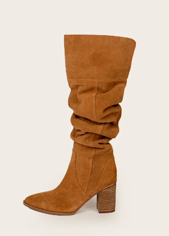 Nyra Slouch Boot in Warm Camel