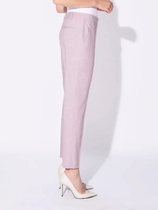 Pale pink alpaca Roxy suit trousers