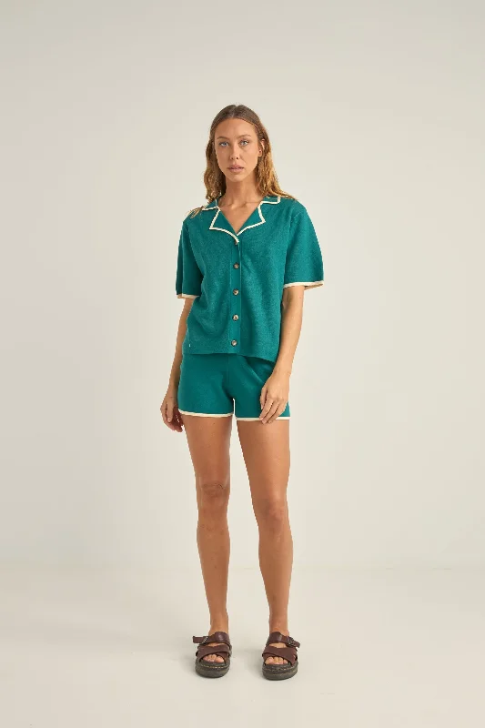 Palm Breeze Knitted Shirt Jungle