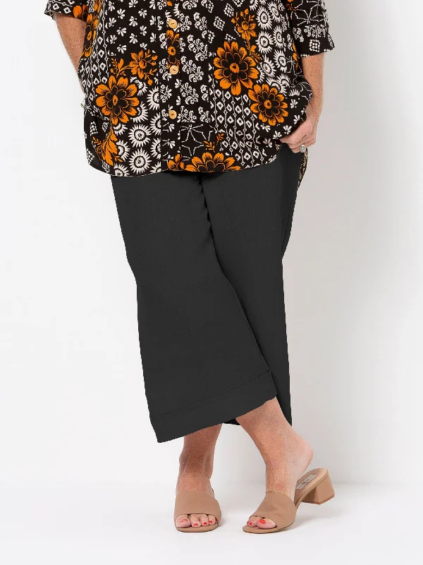 Black Lara Wide Pant