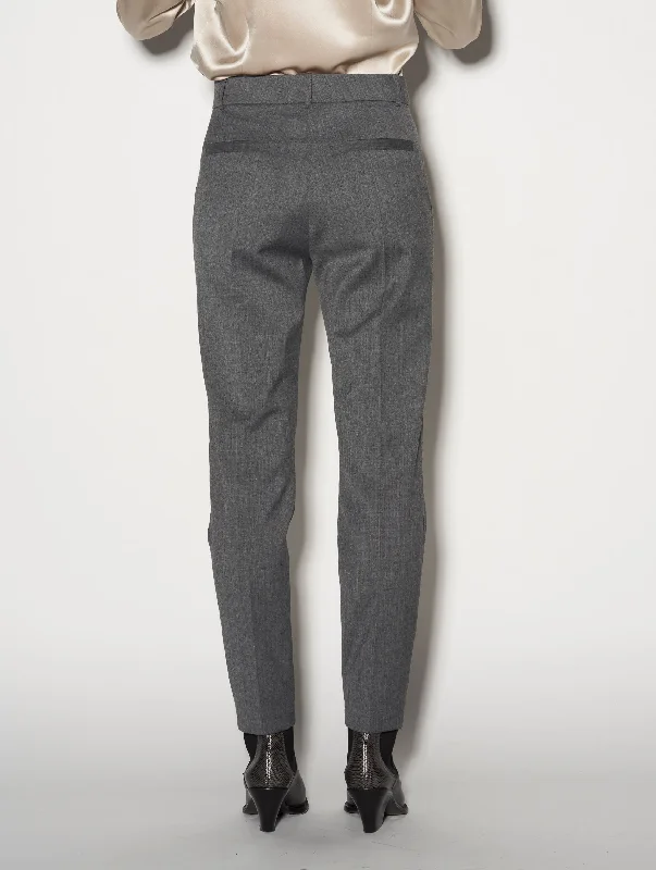 Roxy grey wool gabardine suit trousers