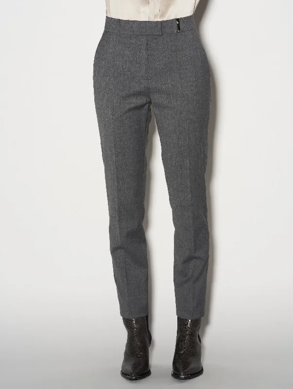 Roxy grey wool gabardine suit trousers