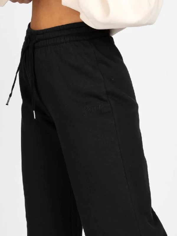 Rusty Script Wide Leg Fleece Pant