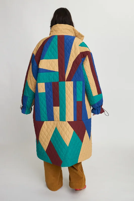 Stella Nova Patchwork Multicolour Coat