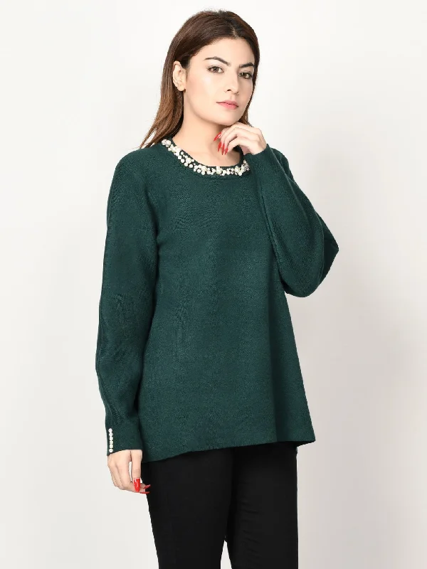 Pearl Neck Sweater