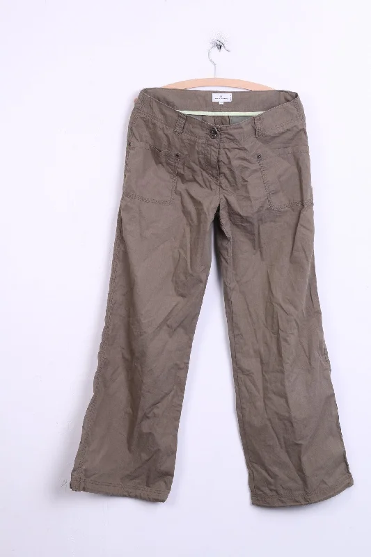 Tom Tailor Womens Trousers W40 L32 Cotton Green Maya Low