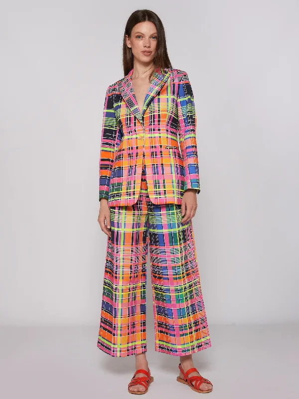 Vilagallo Brisa Multicolour Check Trouser