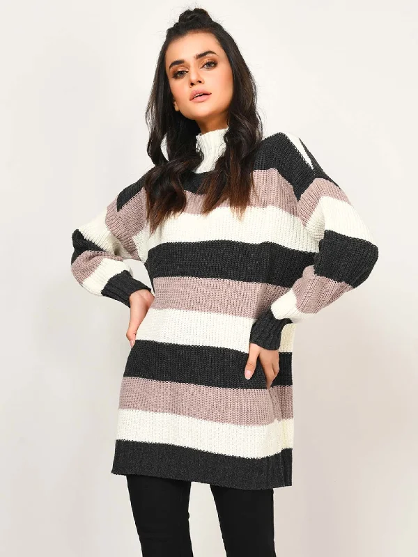 Long Striped Sweater