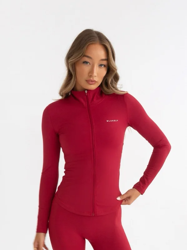 Studio Active Jacket - Cherry Red