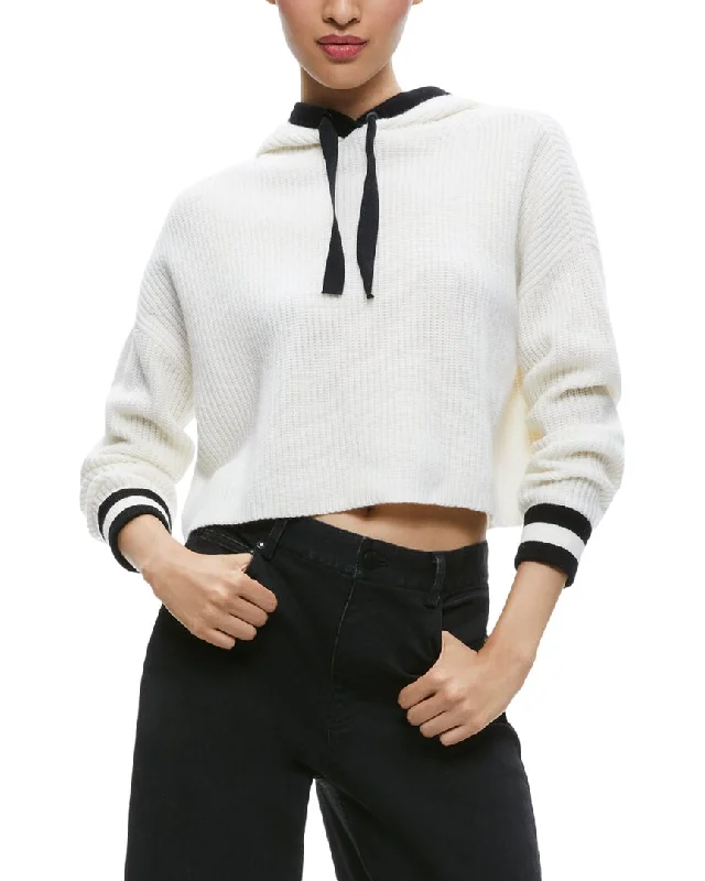 alice + olivia Lumi Wide Cords Wool & Cashmere-Blend Hoodie