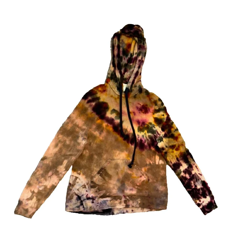 Dyed Hoodie In Brown