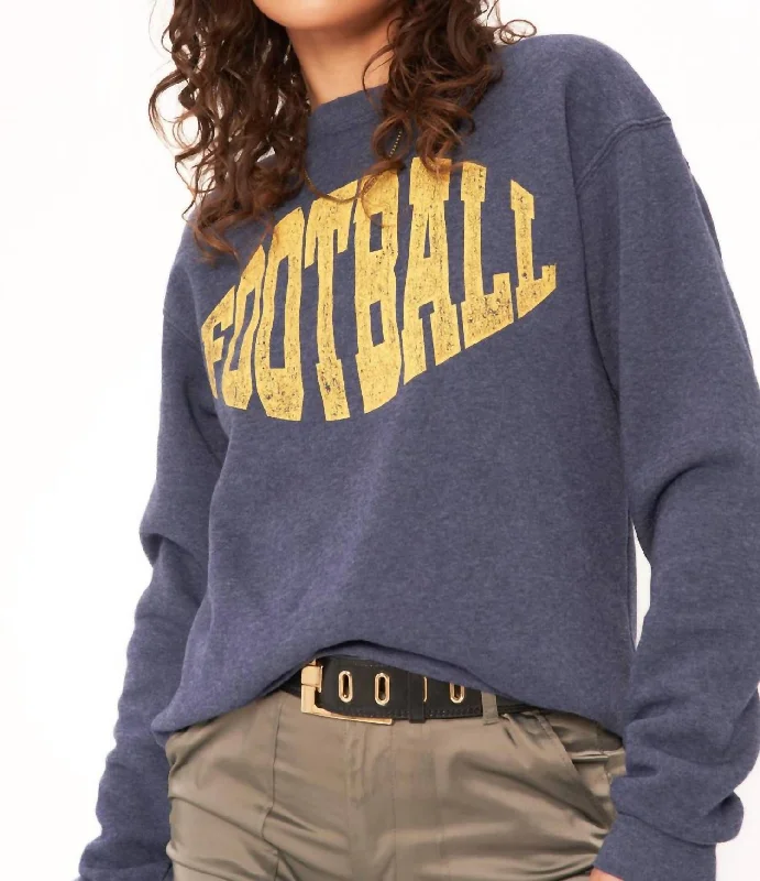 Football Sweatshirt In Heather Navy Nova