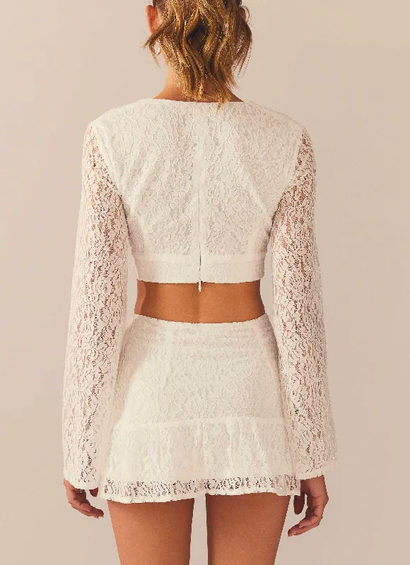 Free & Wild Lace Top - Ivory