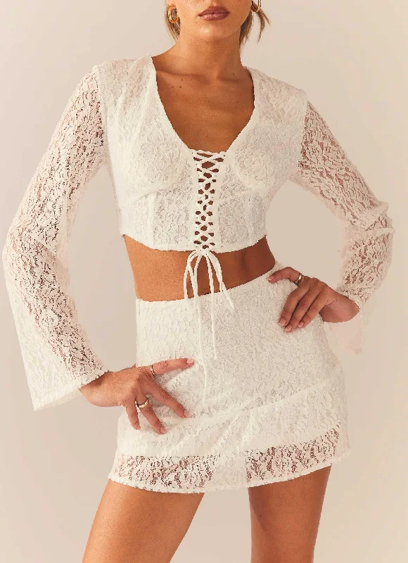 Free & Wild Lace Top - Ivory