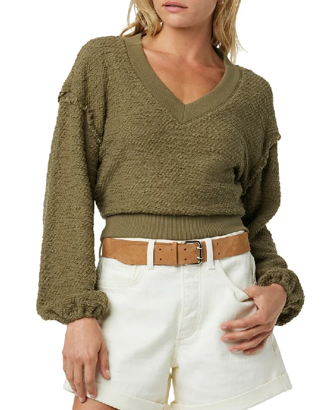 JOE’S Jeans The Carolyn Slubby Deep-V Sweatshirt