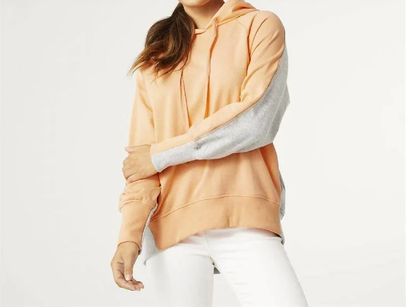 Kylee Two-Tone Sweatshirt In Orange