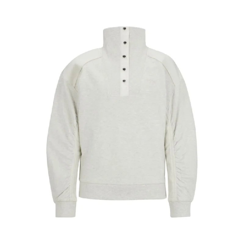 Regular-fit hybrid sweatshirt with metallic trims