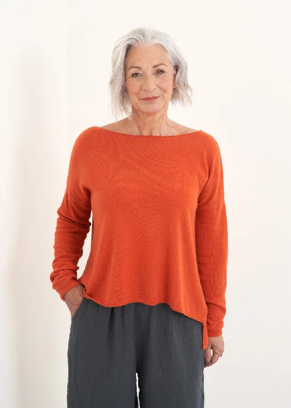 ROLO CASHMERE MIX JUMPER - ORANGE