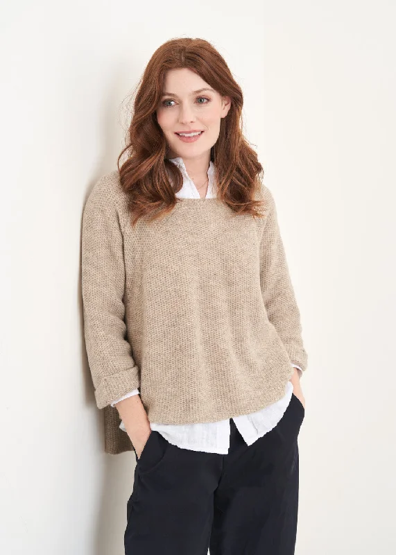 SUZETTE SWING SWEATER - GREIGE