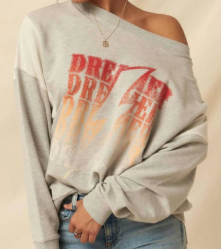 Vintage ""dreamer"" Graphic Sweatshirt In Grey