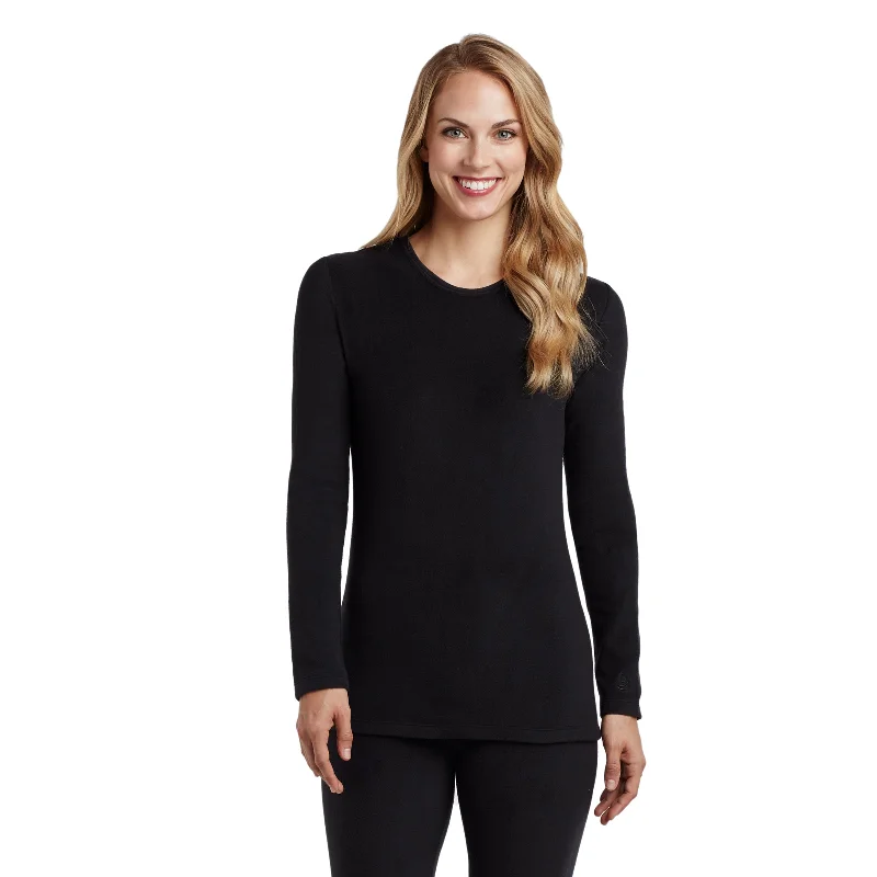 Fleecewear With Stretch Long Sleeve Crew PETITE