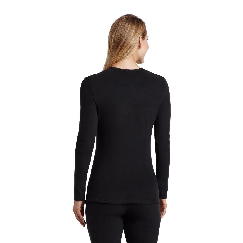 Fleecewear With Stretch Long Sleeve Crew PETITE