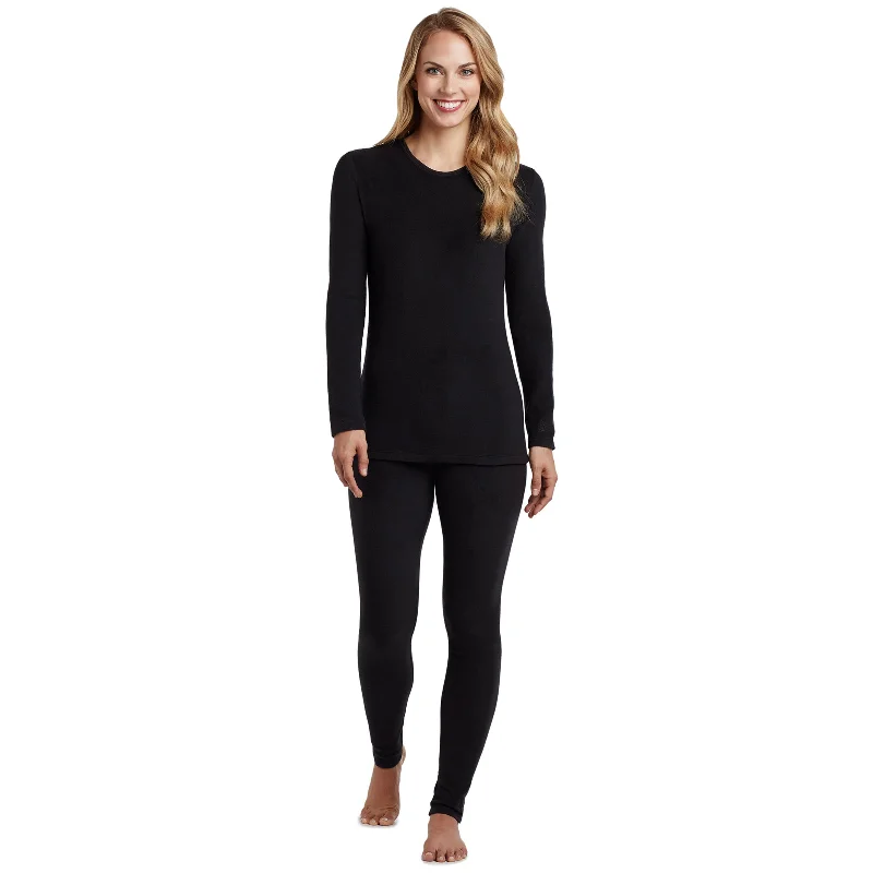 Fleecewear With Stretch Long Sleeve Crew PETITE