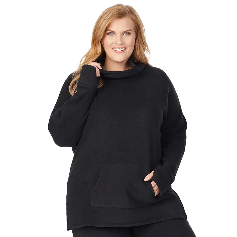 Fleecewear With Stretch Lounge Long Sleeve Tunic PLUS