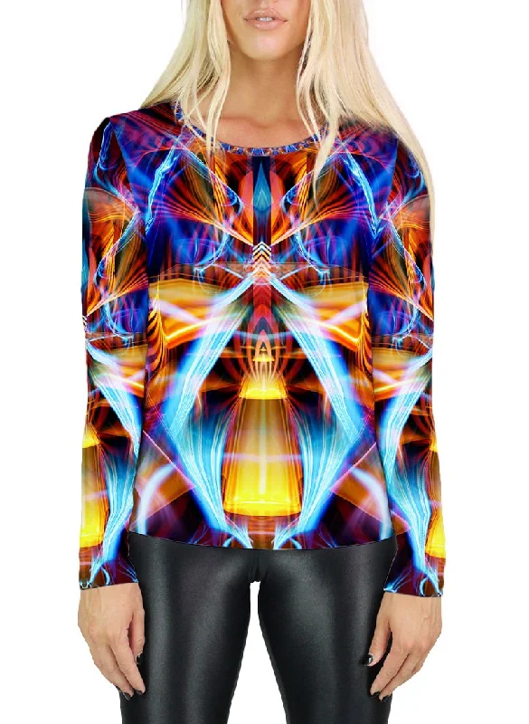 GALACTIC SPHINX WOMENS LONG SLEEVE T-SHIRT