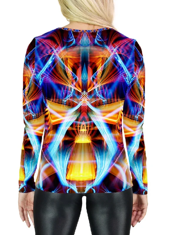 GALACTIC SPHINX WOMENS LONG SLEEVE T-SHIRT