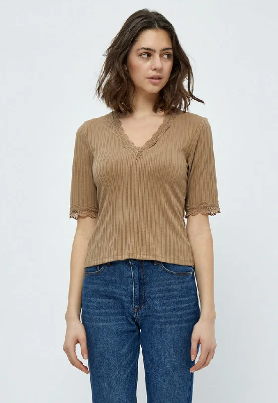 Gai Lace Blouse - Winter Twig Sand