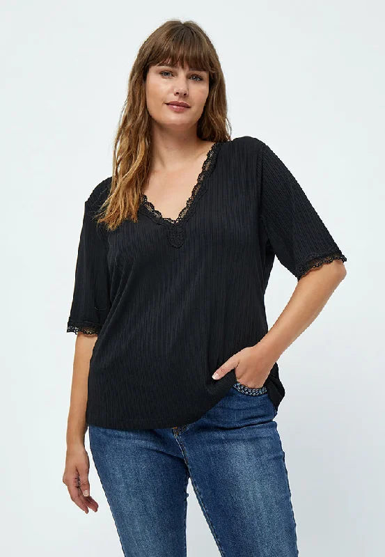 PCGai Lace Blouse Curve - Black