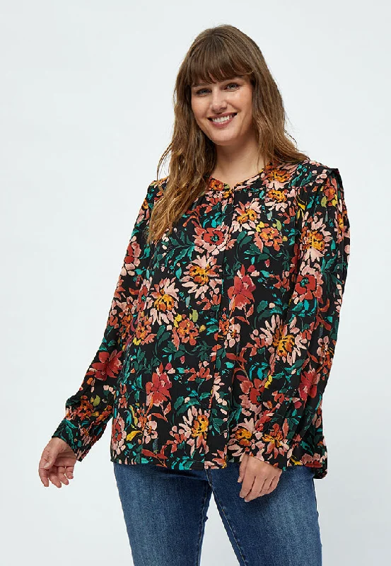 Gigi Shirt Curve - Black Print