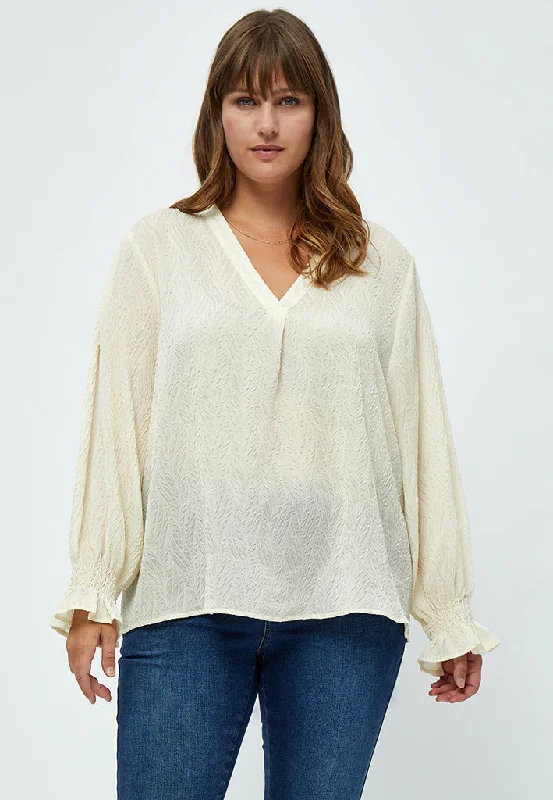 Helena Blouse Curve - Almond Milk